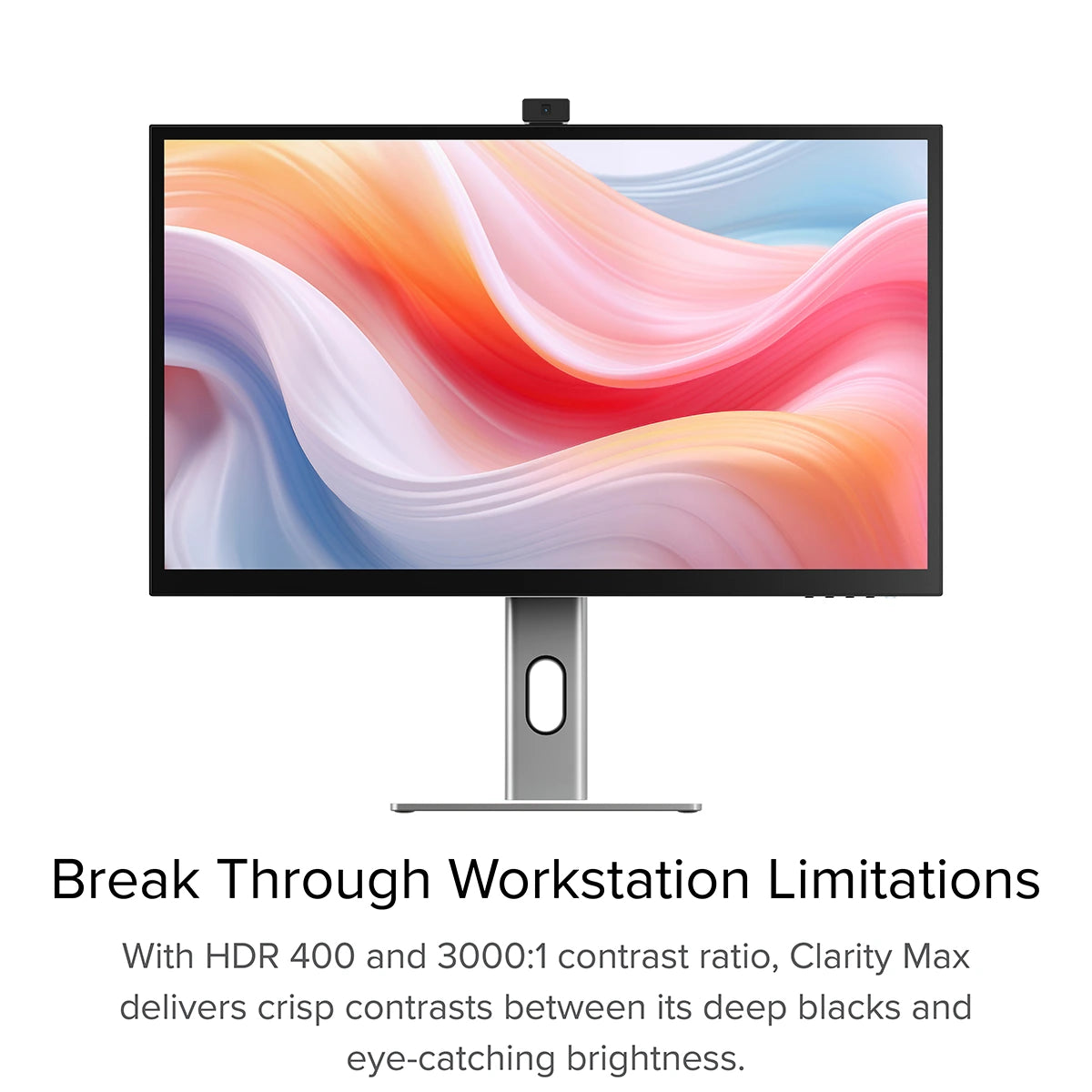 Clarity Pro 27" UHD 4K Monitor with 65W PD and Webcam