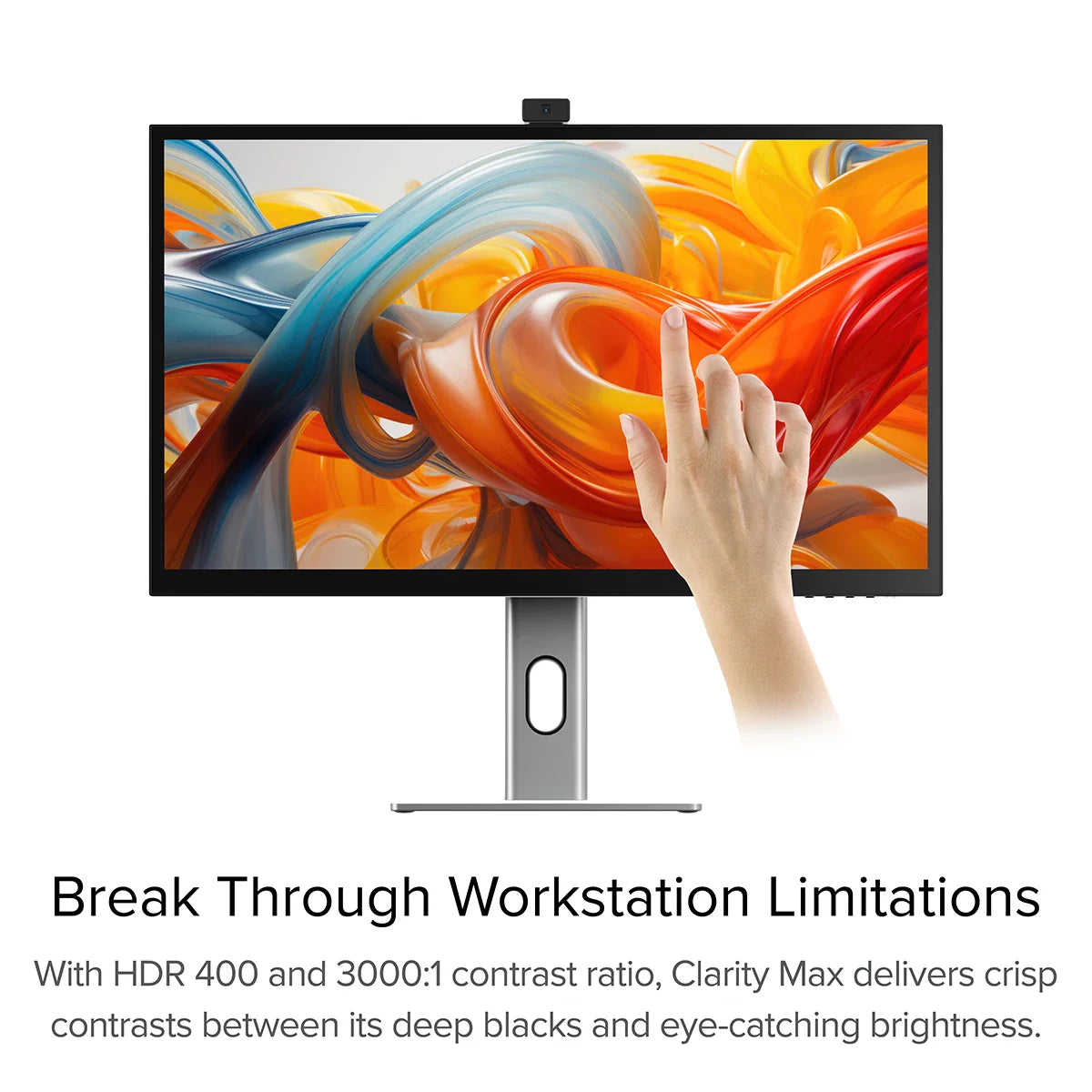 Clarity Pro Touch 27" UHD 4K Monitor with 65W PD, Webcam and Touchscreen + Thunderbolt 4 BLAZE Hub