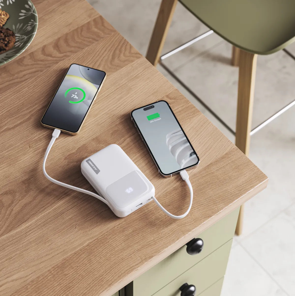 Tandem+ 20,000mAh Power Bank with 30W USB-C and Lightning Cables