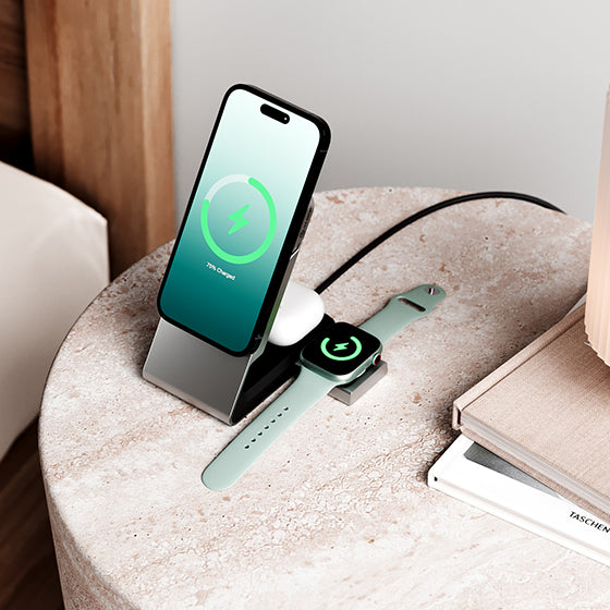 Matrix 3-In-1 Universal Magnetic Charging Dock with Apple Watch Charger