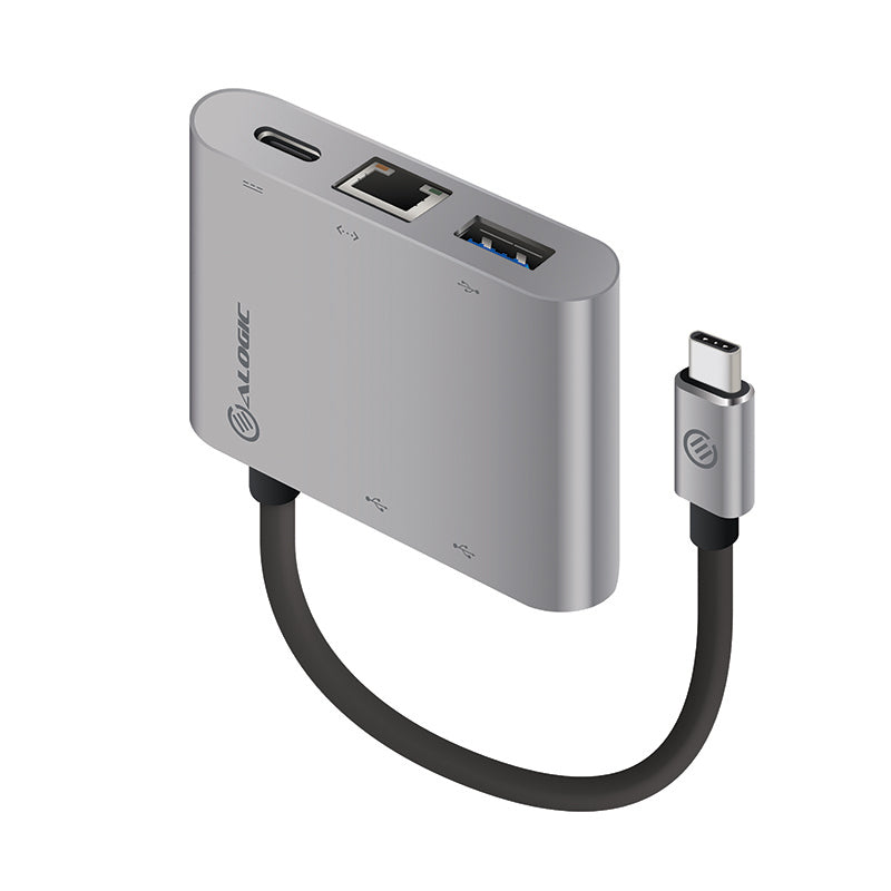 USB-C MultiPort Adapter with Gigabit Ethernet/ 3 x USB 3.0/USB-C with Power Delivery - Prime Series