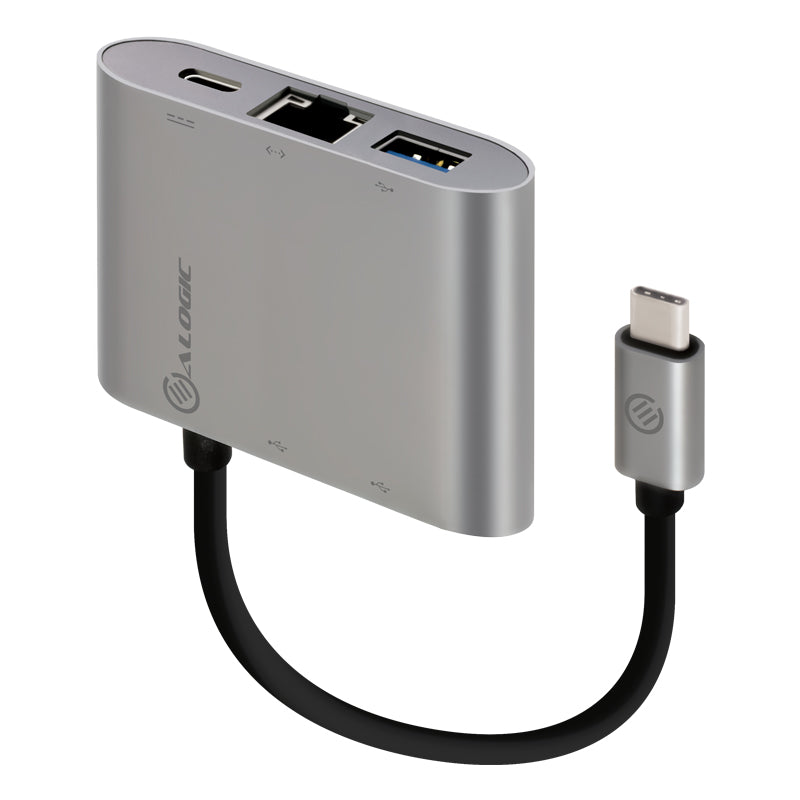 USB-C MultiPort Adapter with Gigabit Ethernet/ 3 x USB 3.0/USB-C with Power Delivery - Prime Series