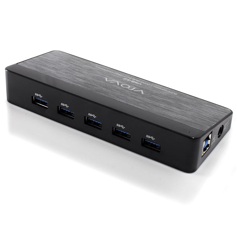 USB 3.0 Super-speed 7 Port Hub with 2 Fast Charging USB Ports