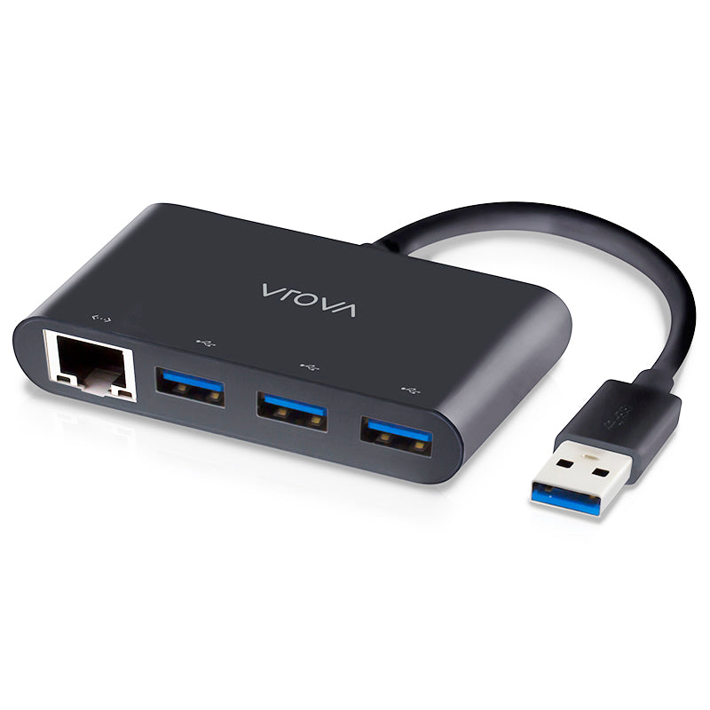 USB 3.0 SuperSpeed 3 Port Hub + Gigabit Ethernet Adapter