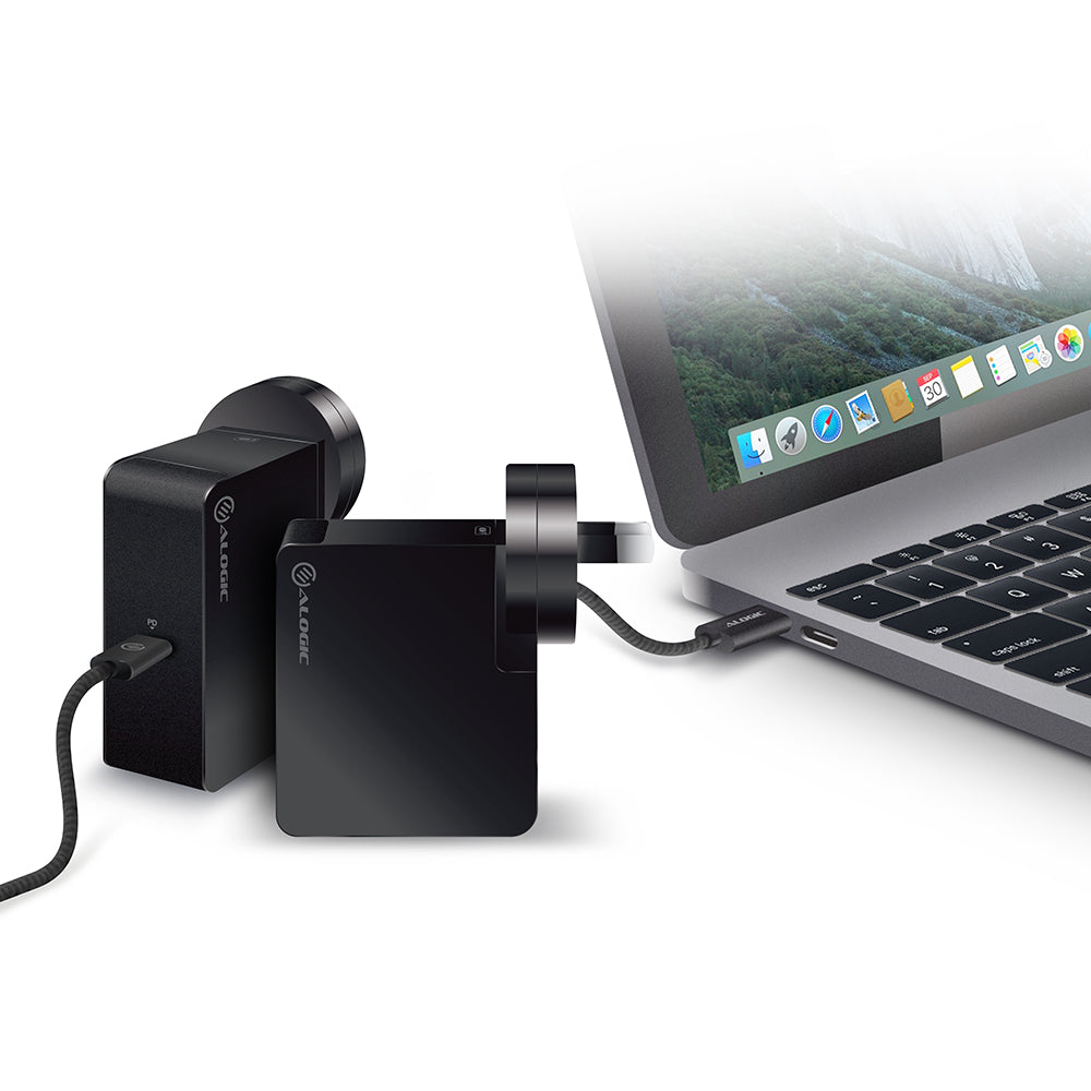 USB-C Laptop/Macbook Charger 45W with Power Deliveryâ€"œ Travel Edition with AU, EU, UK, US Plugs and 2m Cable