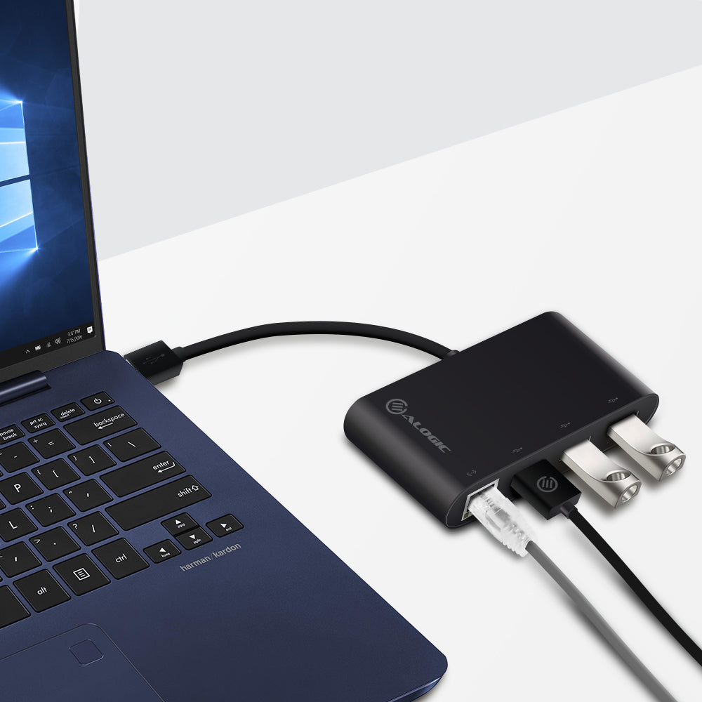 USB 3.0 SuperSpeed 3 Port Hub + Gigabit Ethernet Adapter