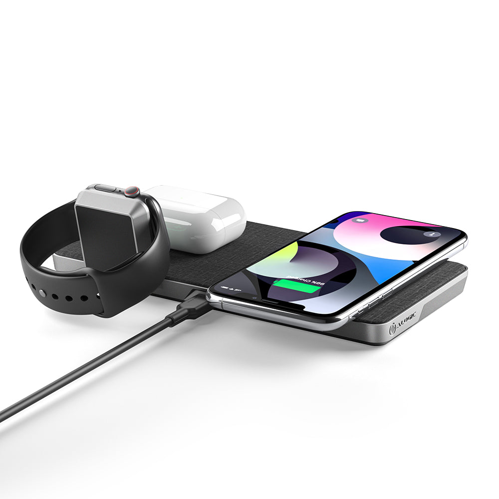 Ultra Power 4-in-1 Wireless Charging Dock for Apple Watch, Airpods and iPhone with USB-A Charging Output