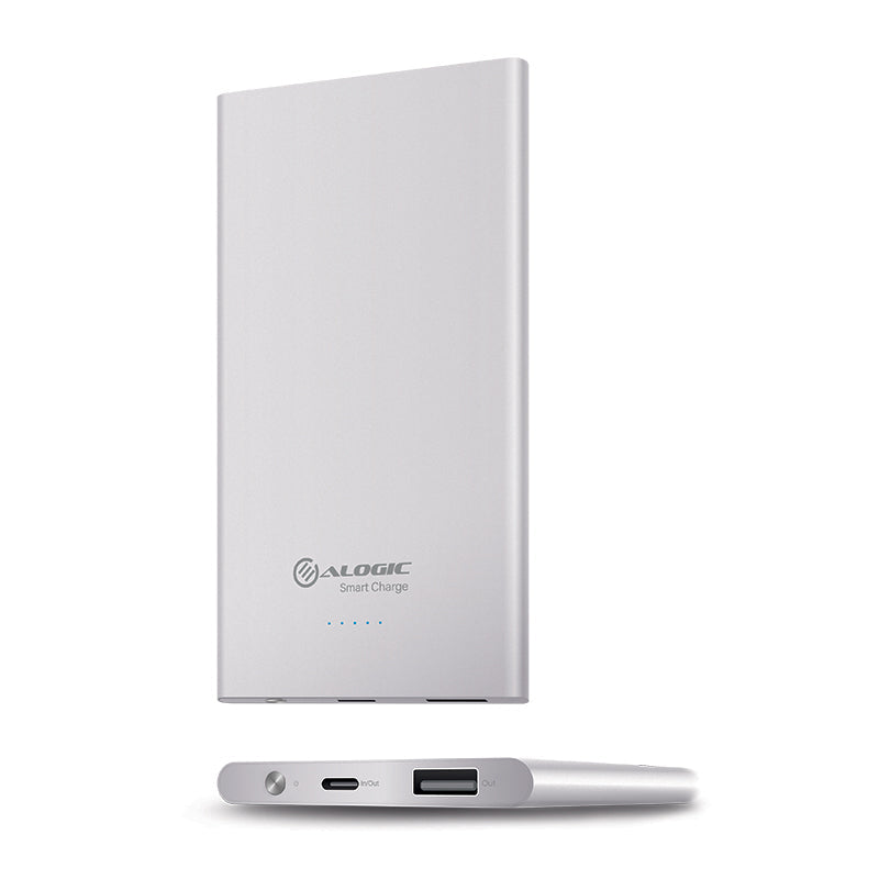 USB-C 5200mAh Ultra Portable Power Bank - Prime Series - Silver