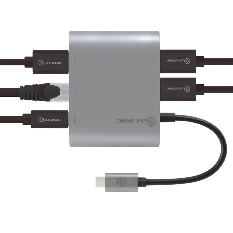 USB-C MultiPort Adapter with Gigabit Ethernet/ 3 x USB 3.0/USB-C with Power Delivery - Prime Series