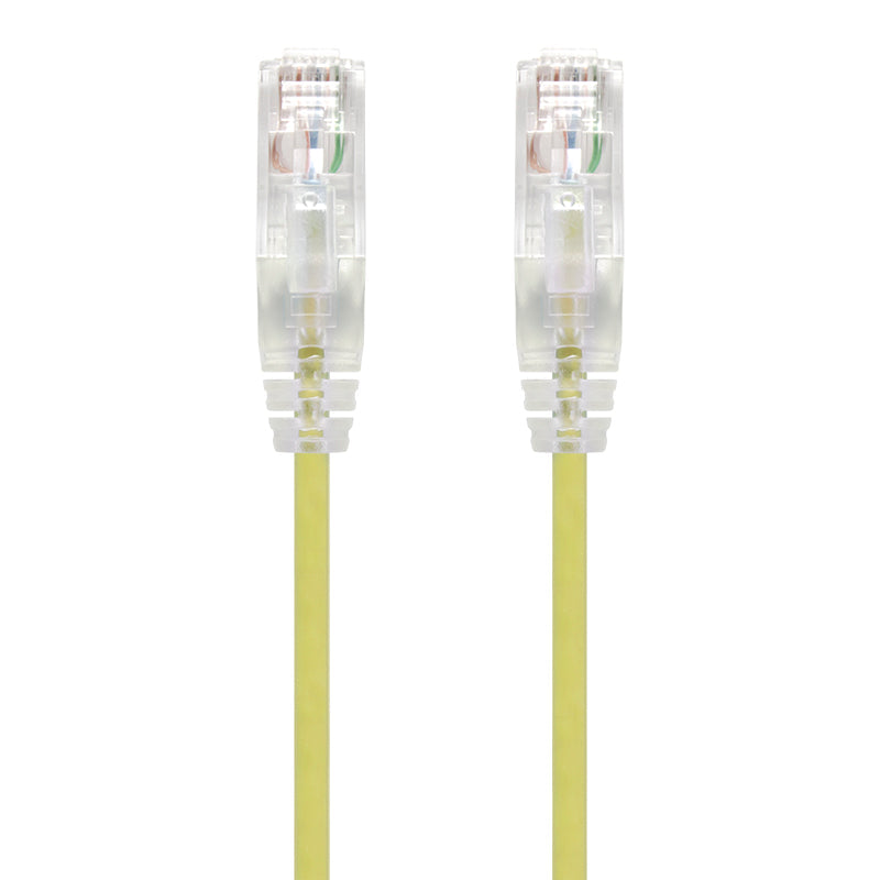 Yellow Ultra Slim Cat6 Network Cable, UTP, 28AWG - Series Alpha