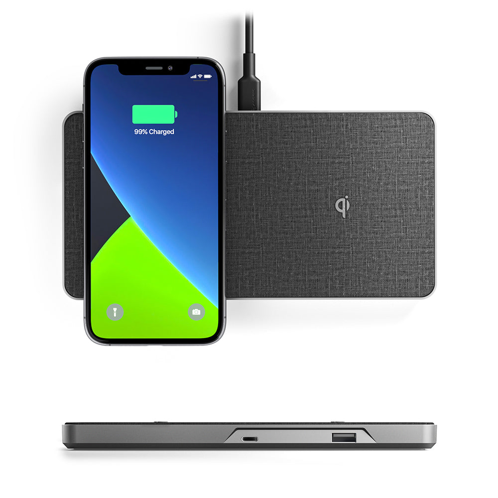 Ultra Power 3-in-1 Wireless Charging Dock - Dual Wireless Charging with USB-A Charging Output