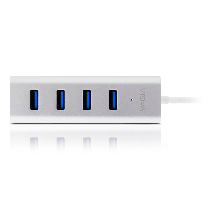 4 Port USB Hub - Aluminium Unibody - Prime Series