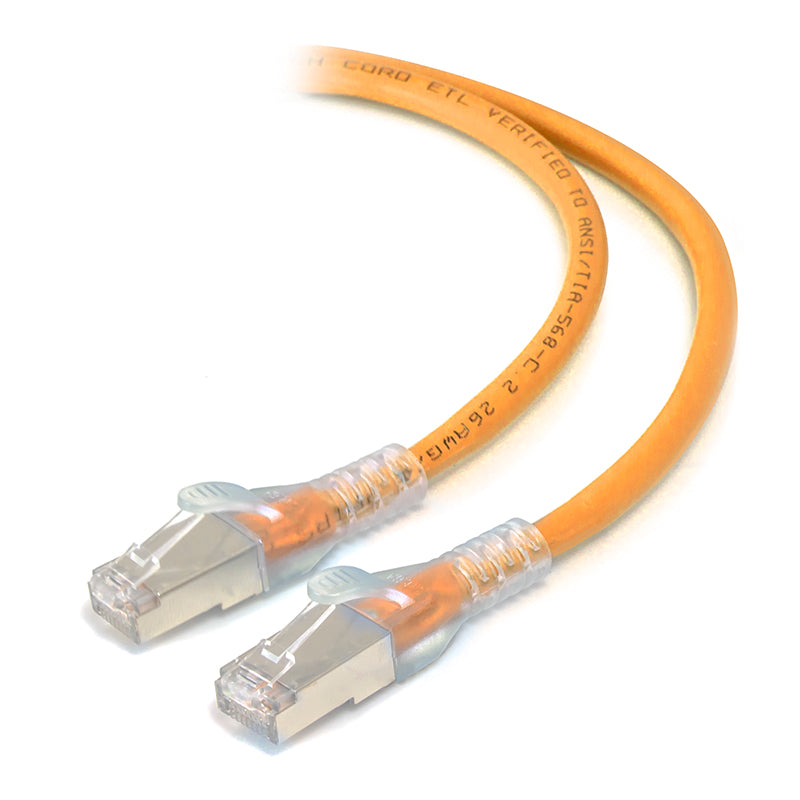 Orange Shielded CAT6A LSZH Network Cable