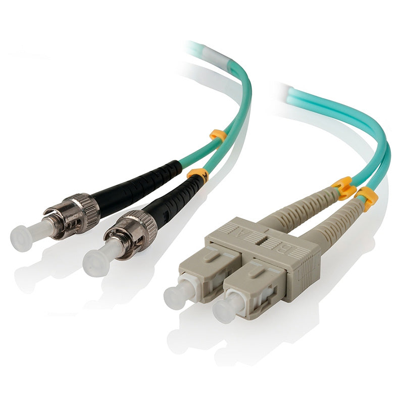 ST-SC 40G/100G Multi Mode Duplex LSZH Fibre Cable 50/125 OM4 - 10m