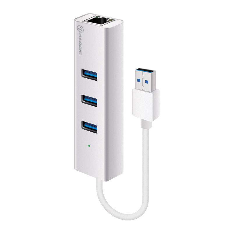 USB 3.0 to Gigabit Ethernet & 3 Port USB Hub - Prime Series