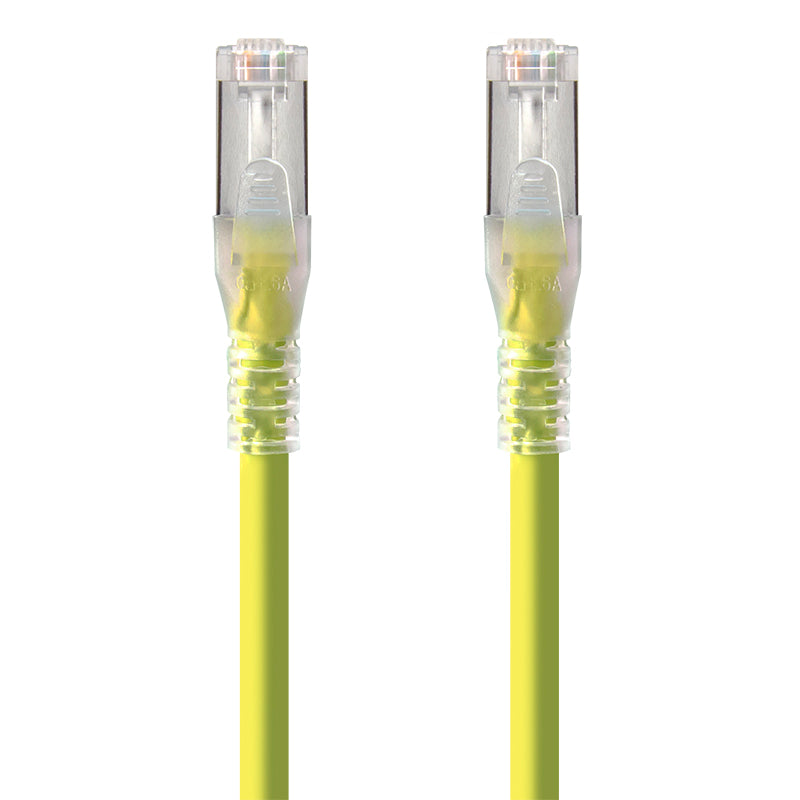 Yellow Shielded CAT6A LSZH Network Cable - 1.5m