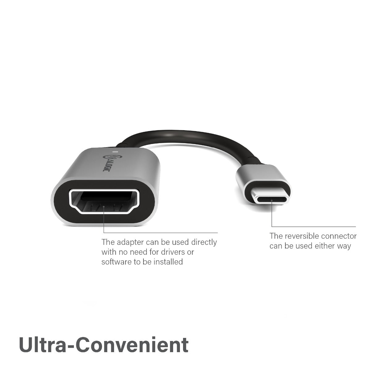 Ultra 15cm USB-C (Male) to HDMI (Female) Adapter - 4K 60Hz