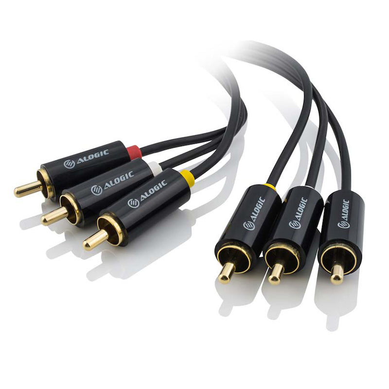 3 RCA to RCA 3 Composite Cable - Male to Male - Premium Series