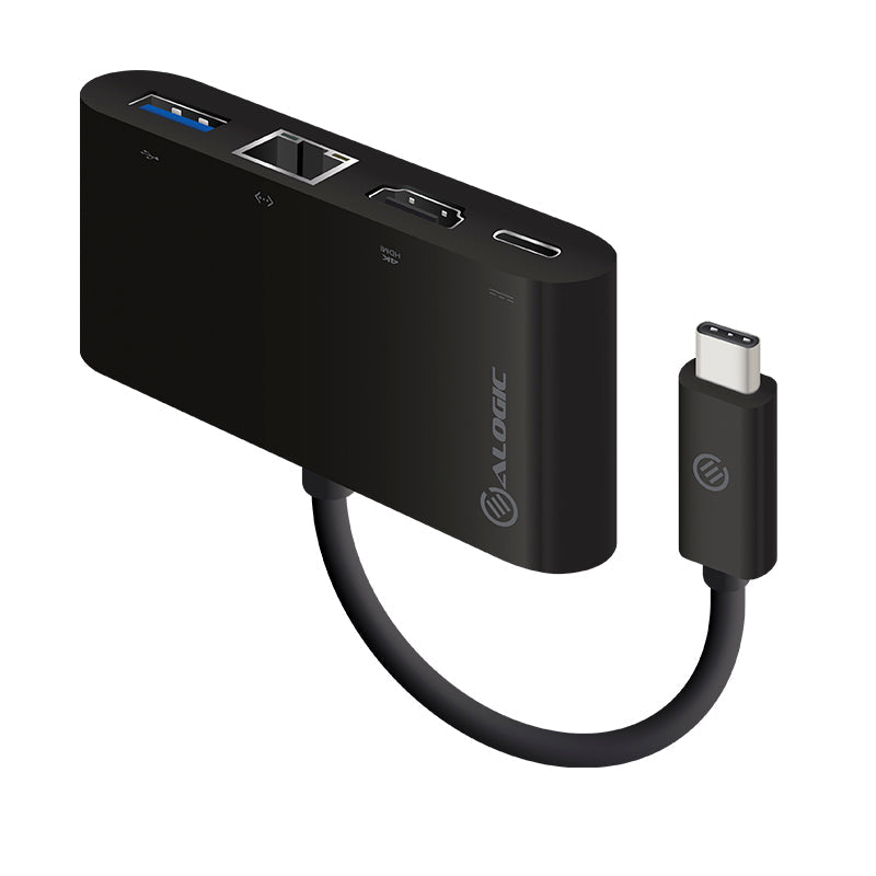 USB-C Multiport Adapter with HDMI/USB 3.0/Gigabit Ethernet/USB-C Power Delivery (60W/3A) - 4K