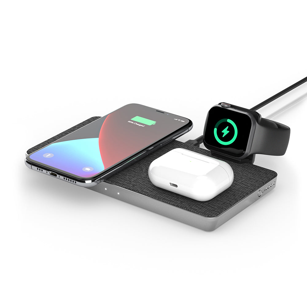 Ultra Power 3-in-1 Wireless Charging Dock for iPhone and Airpods with Apple Watch Charger Mount