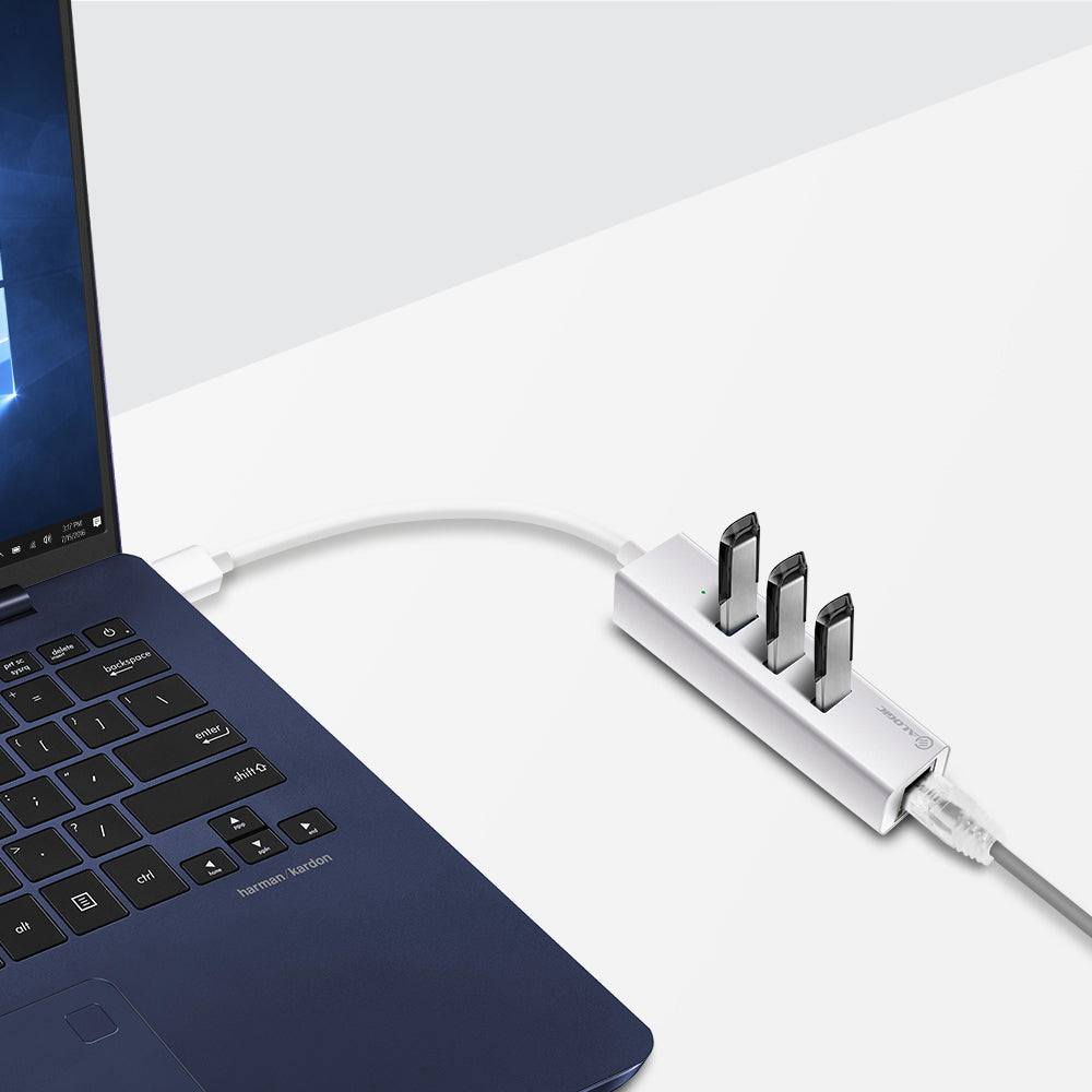 USB 3.0 to Gigabit Ethernet & 3 Port USB Hub - Prime Series