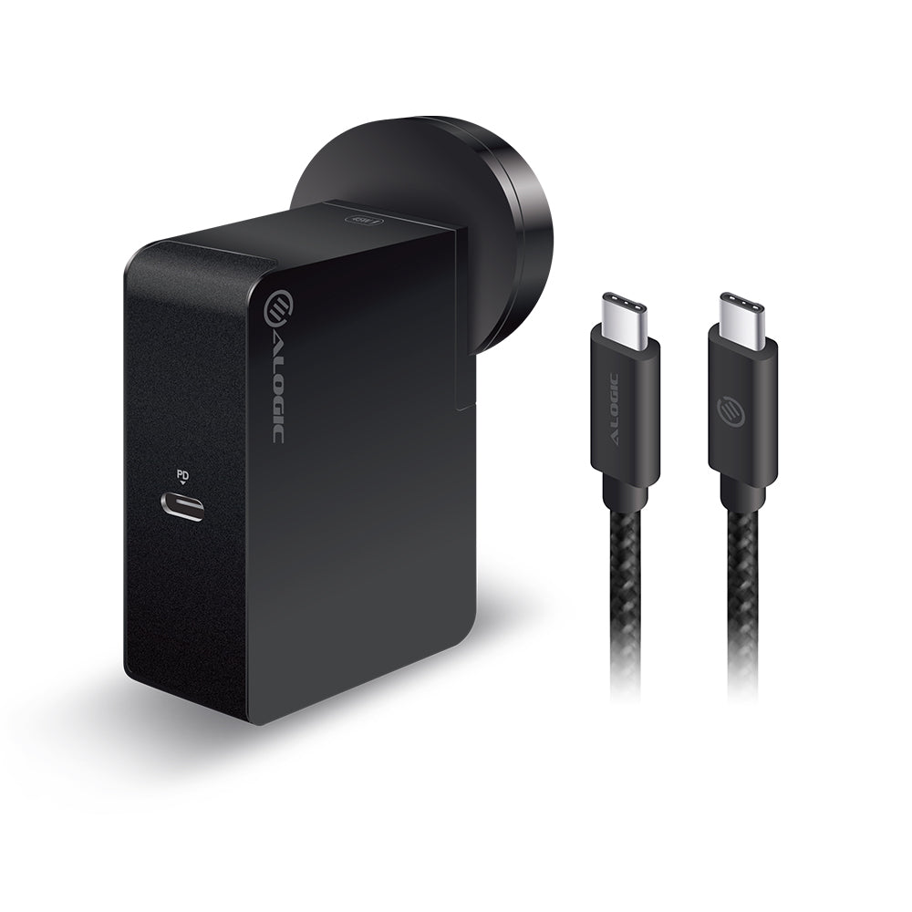 USB-C Laptop/Macbook Charger 45W with Power Deliveryâ€"œ Travel Edition with AU, EU, UK, US Plugs and 2m Cable