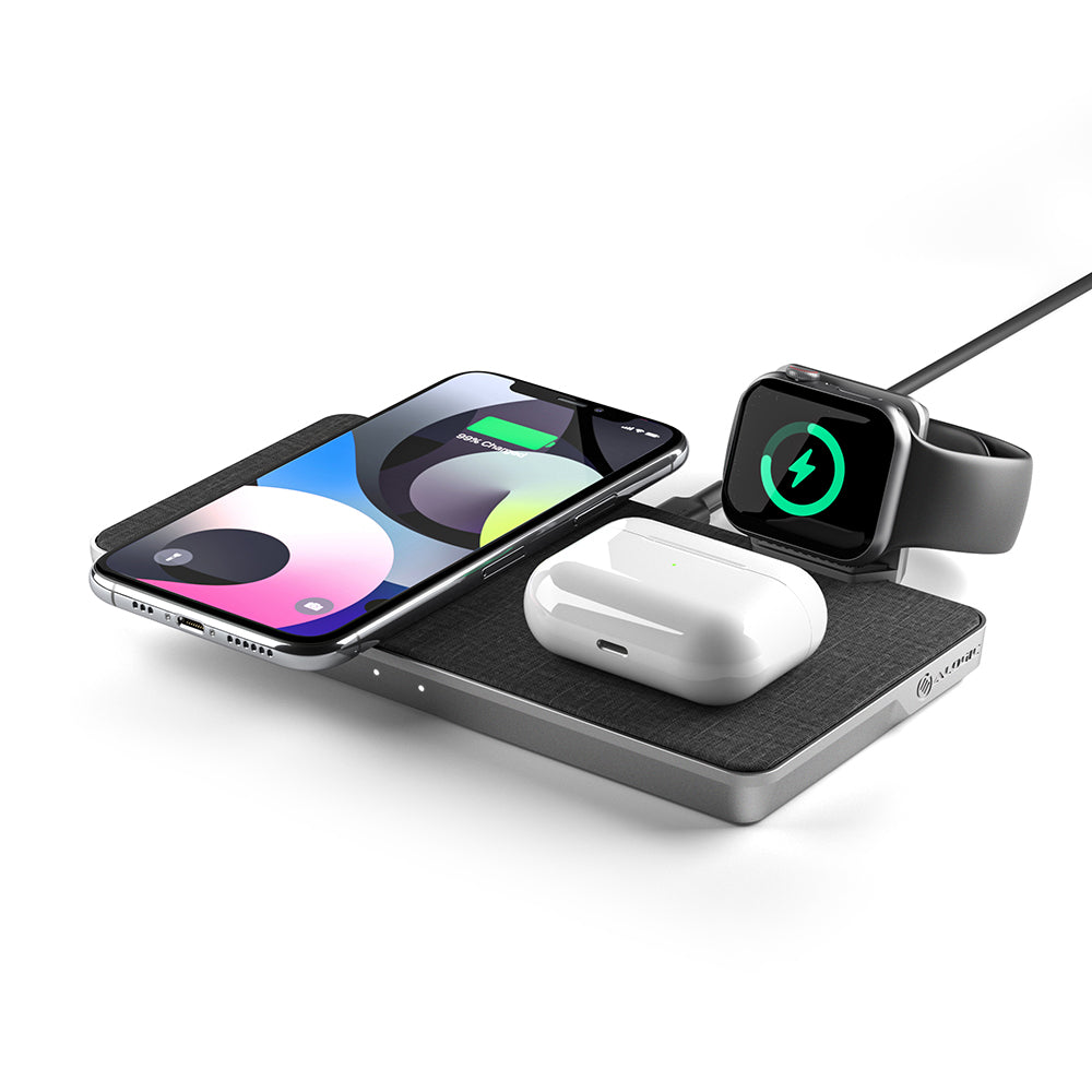 Ultra Power 4-in-1 Wireless Charging Dock for Apple Watch, Airpods and iPhone with USB-A Charging Output