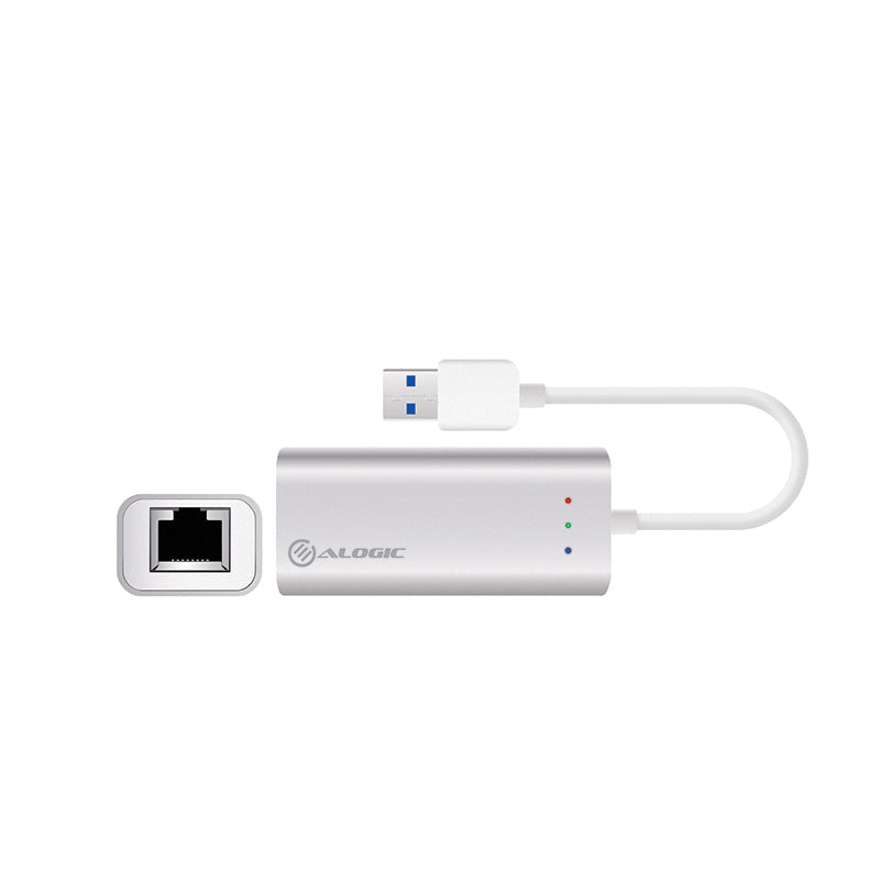 USB 3.0 to Gigabit Ethernet Adapter - Prime Series - Silver