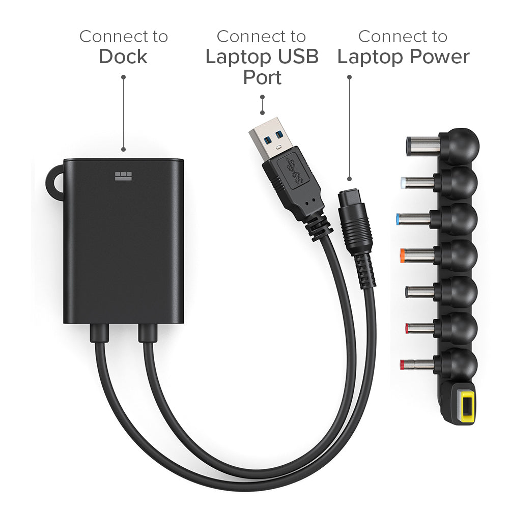 USB-C Power Splitter Adapter for powering Non USB-C Laptops - Compatible with DUTHDPR & UCD3D34K-H