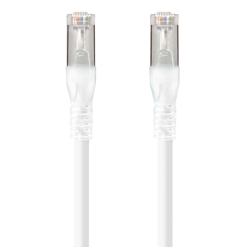 White Shielded CAT6A LSZH Network Cable - 10m